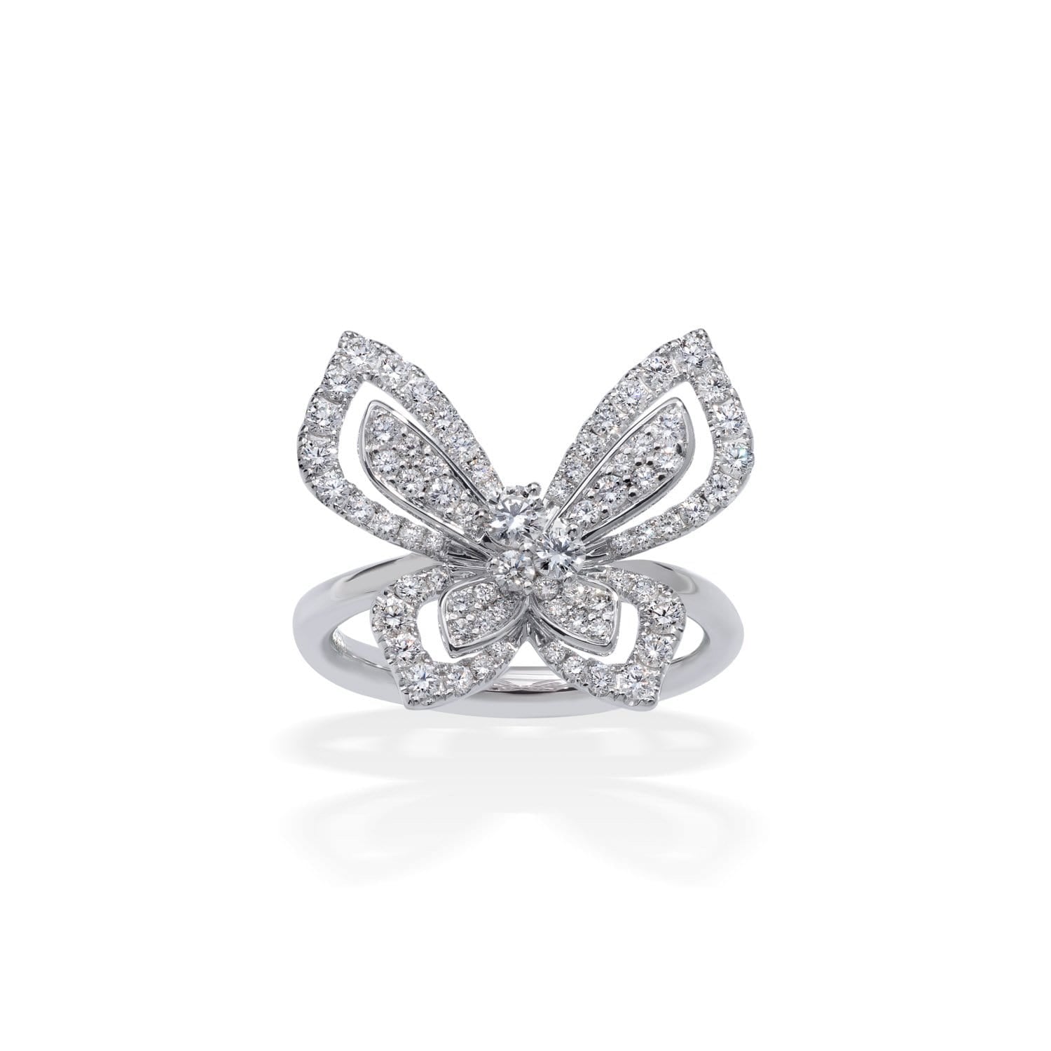 Butterfly Ring with Diamonds