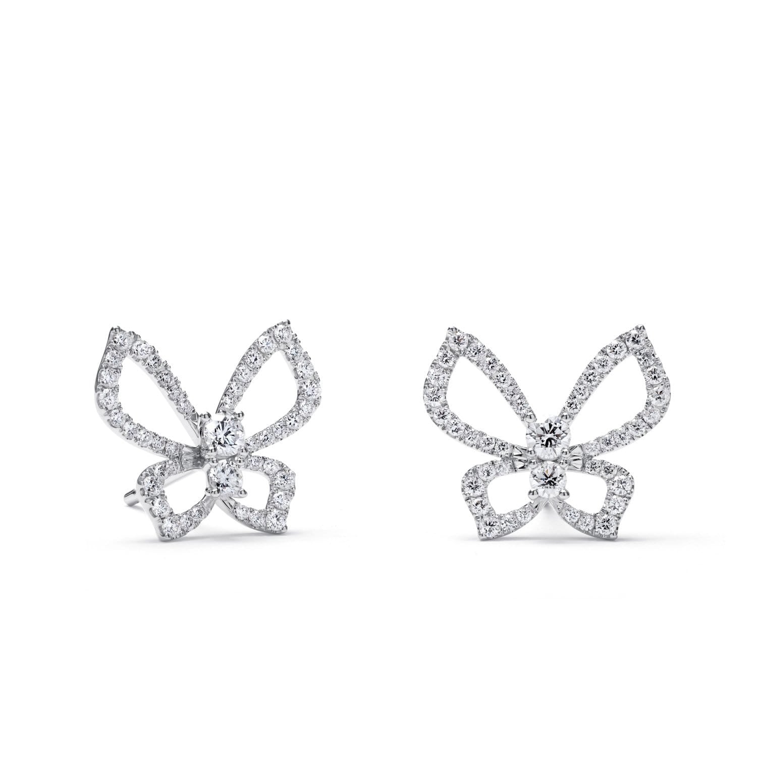 small Butterfly Earrings with Diamonds