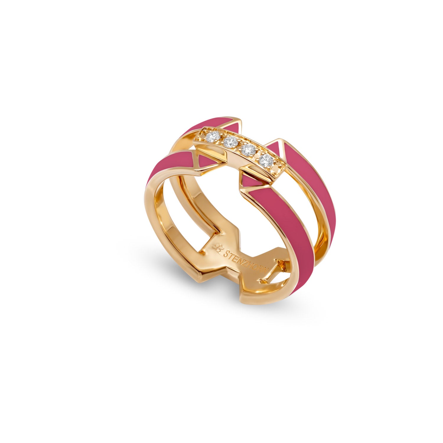 HONEY HONEY Ring with Enamel and Diamonds