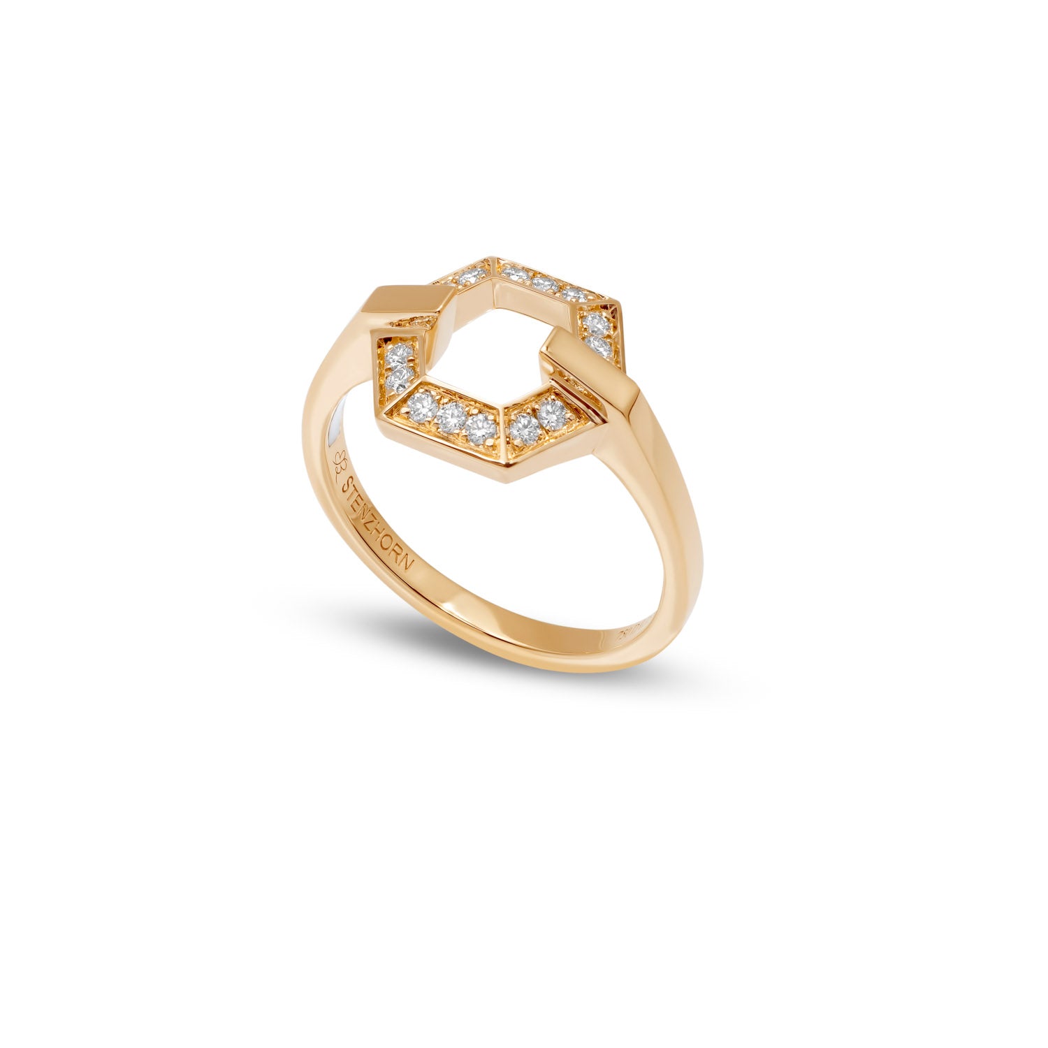 HONEY HONEY Honigwaben Ring mit Diamanten