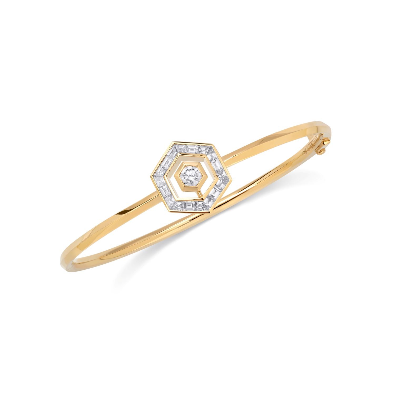 Baguette Diamant Halo Armreif
